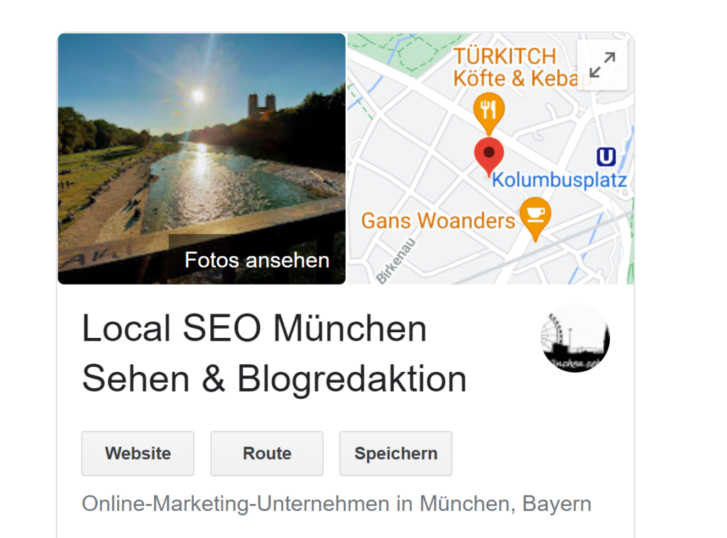 Google my Business München Sehen SEO