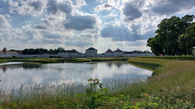 Sonnenuntergang Schloss Nymphenburg