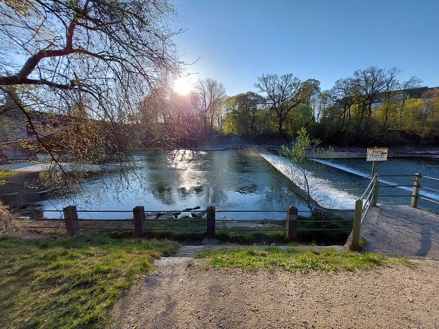 Sonnenuntergang an der Isar